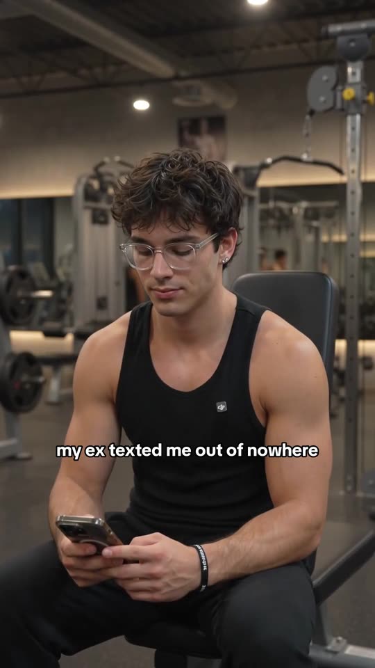 On-screen text beat: my ex texted me out of nowhere