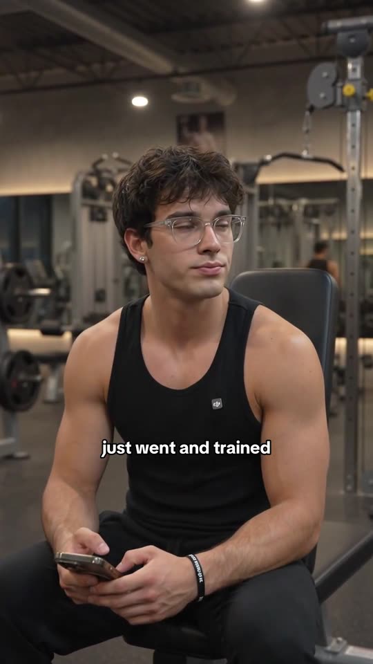 On-screen text beat: just went and trained